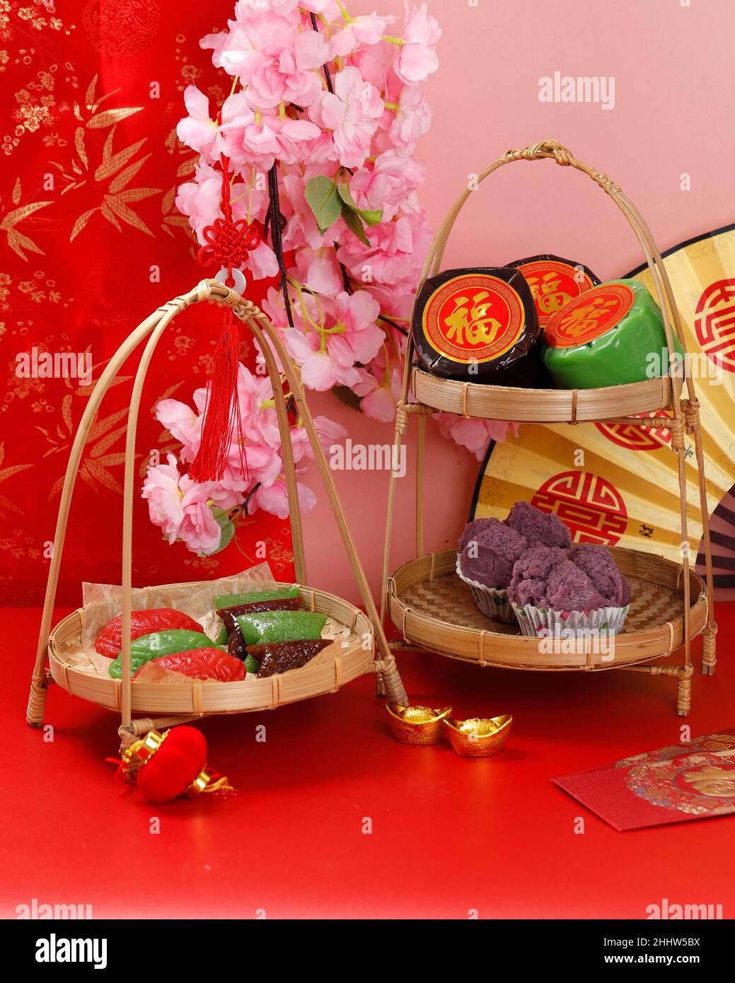 Imlek Chinese New Year Cake Nian Gao Or Kue Keranjang Fa Gao Or 
