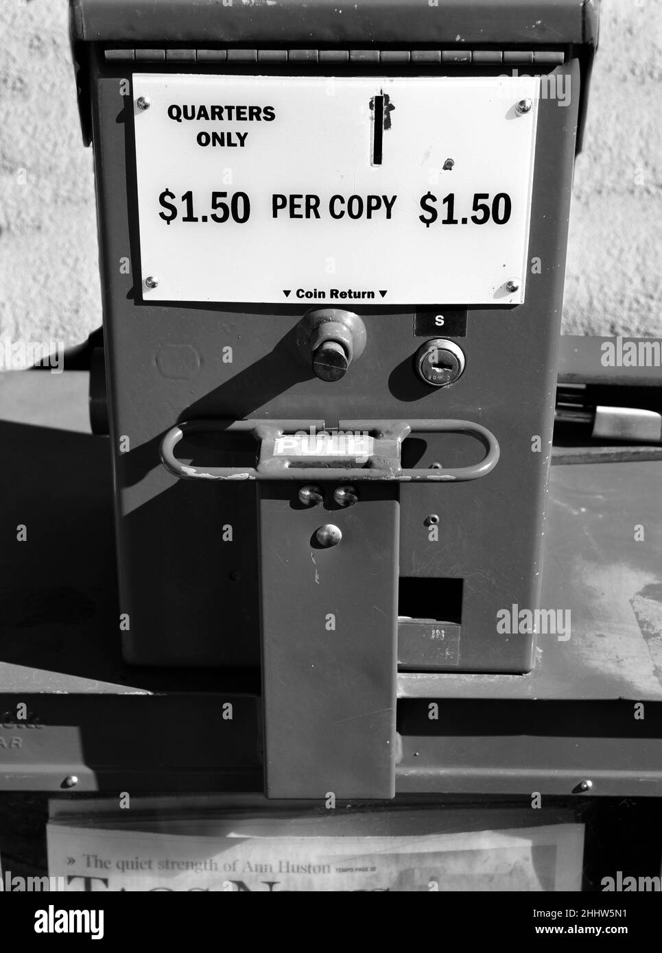A coinoperated newspaper vending machine in Taos, New Mexico Stock Photo Alamy