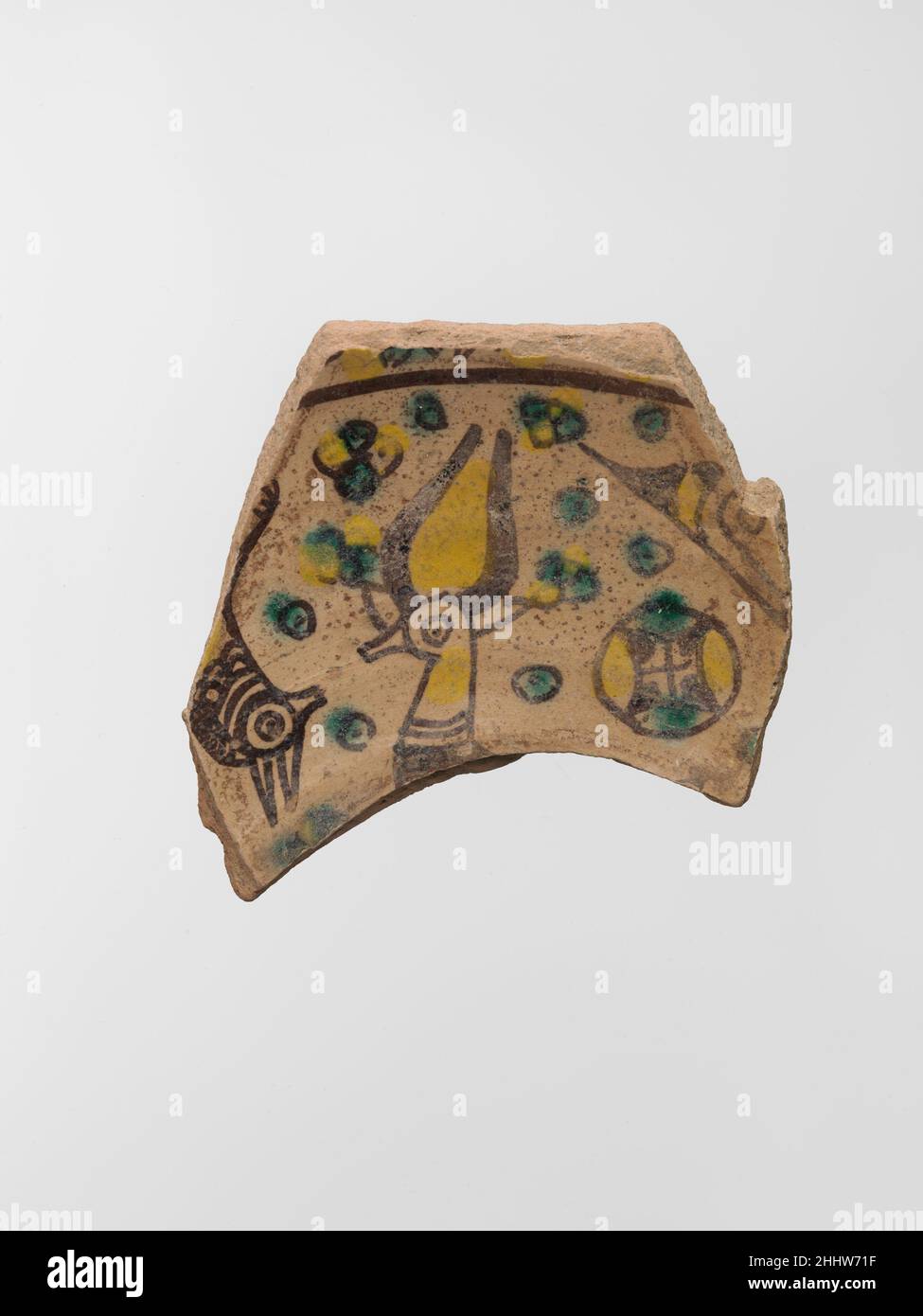 Buff Ware Fragment with Horned Animals 9th–10th century This small ...