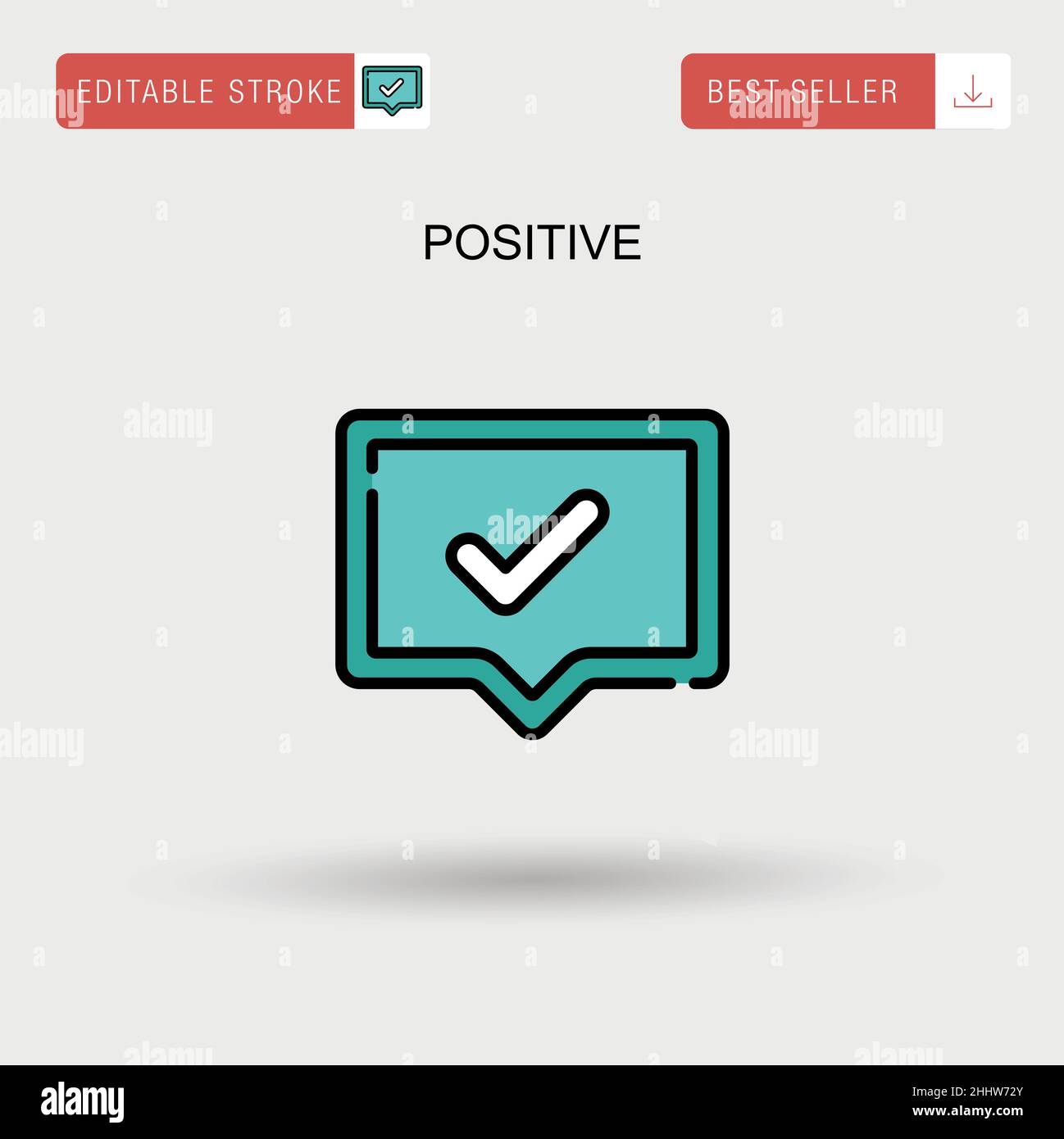 Positive Simple vector icon Stock Vector Image & Art - Alamy