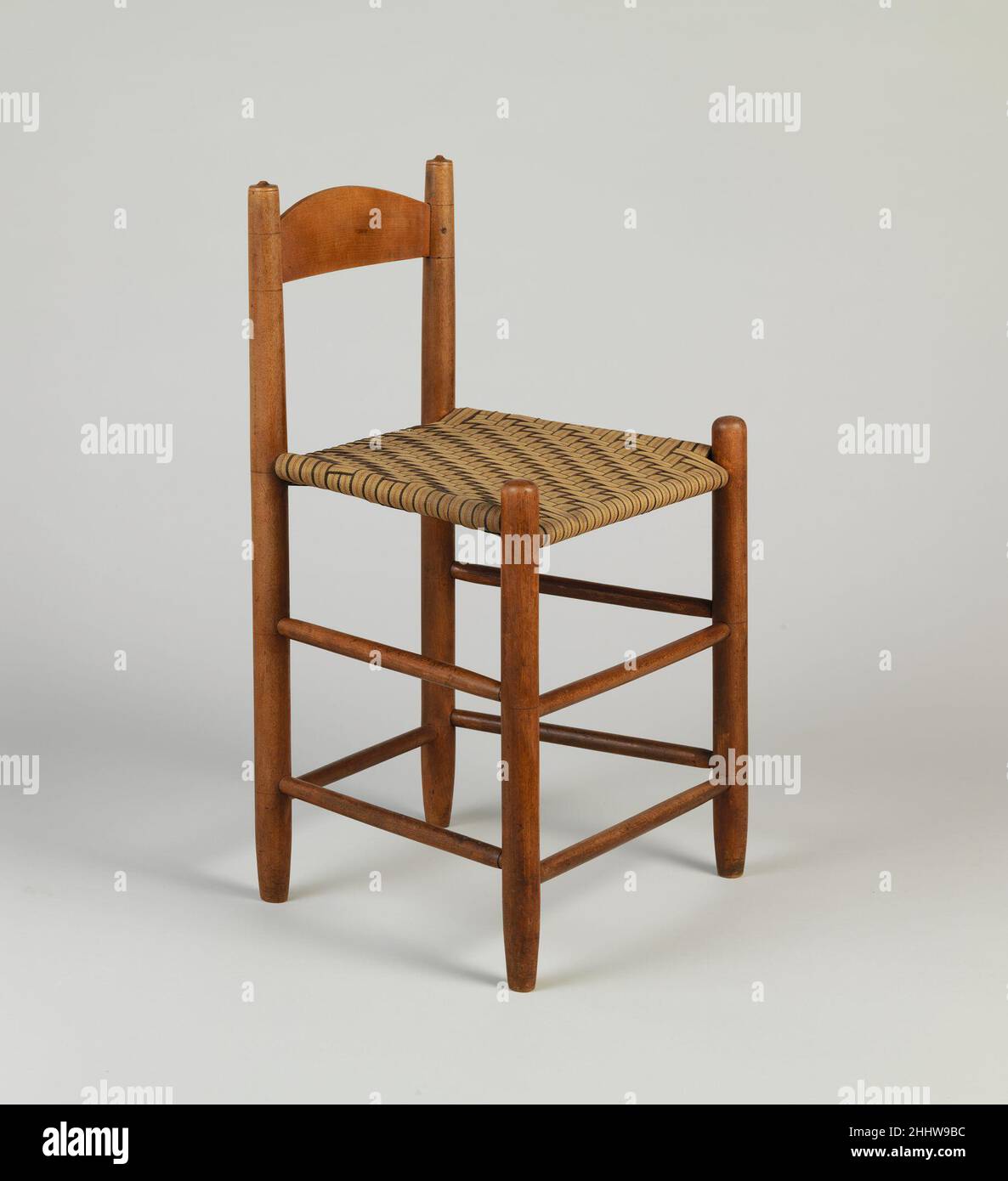 Side Chair 1840–60 United Society of Believers in Christ’s Second Appearing (“Shakers”), Mount Lebanon, New York. Side Chair  1866 Stock Photo