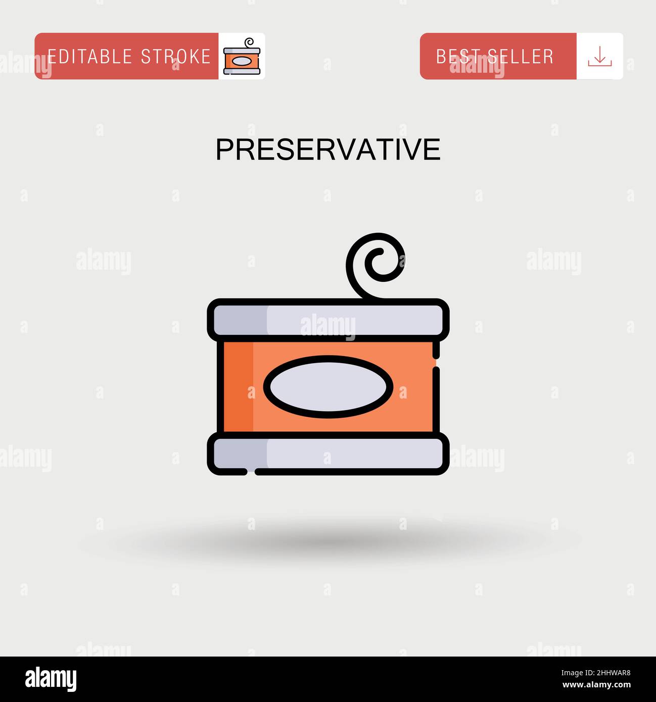 Preservative Simple vector icon. Stock Vector