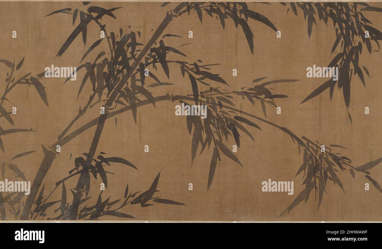 Bamboos Unidentified artist. Bamboos. Unidentified artist. China. Handscroll; ink on silk. Ming dynasty (?) (1368–1644). Paintings Stock Photo