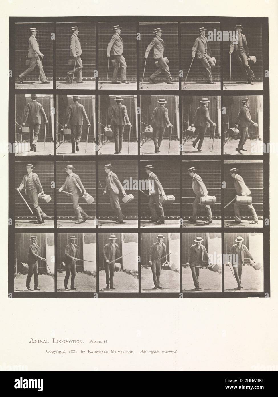 Animal Locomotion. An Electro-Photographic Investigation... of Animal Movements. Commenced 1872 - Completed 1885. Volume VII, Men and Woman (Draped) Miscellaneous Subjects 1880s Eadweard Muybridge American, born Britain. Animal Locomotion. An Electro-Photographic Investigation... of Animal Movements. Commenced 1872 - Completed 1885. Volume VII, Men and Woman (Draped) Miscellaneous Subjects  266437 Stock Photo