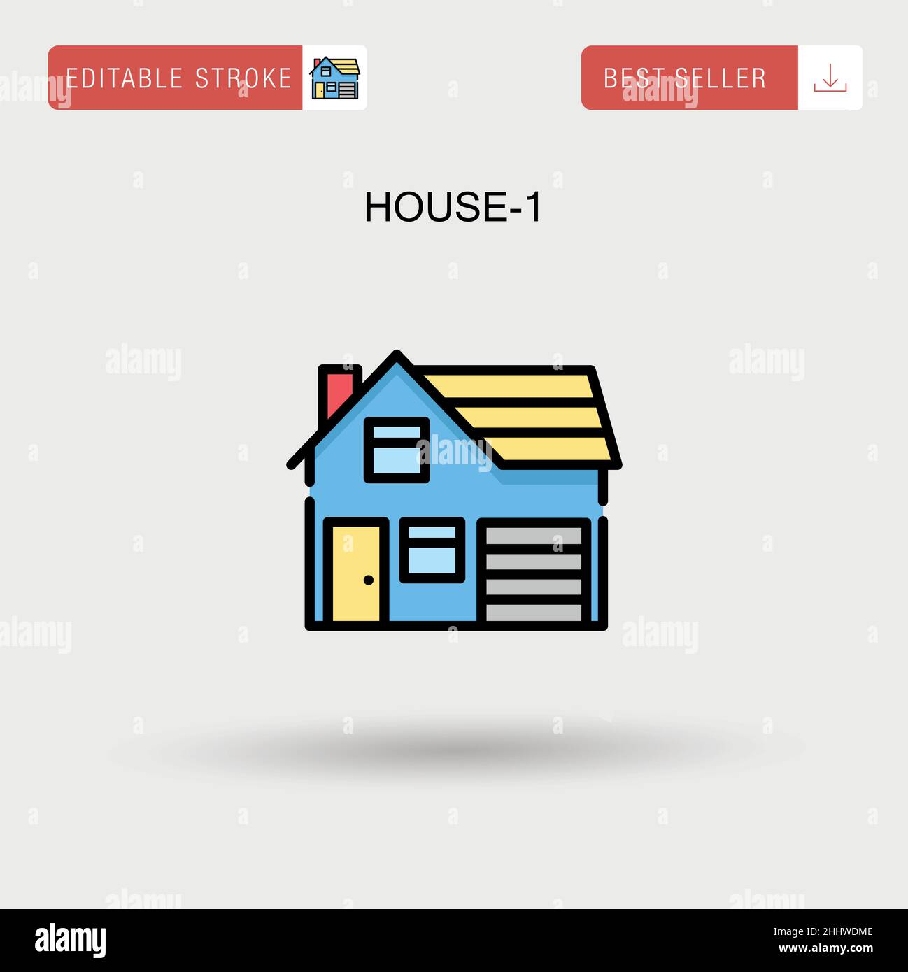 House-1 Simple vector icon Stock Vector Image & Art - Alamy