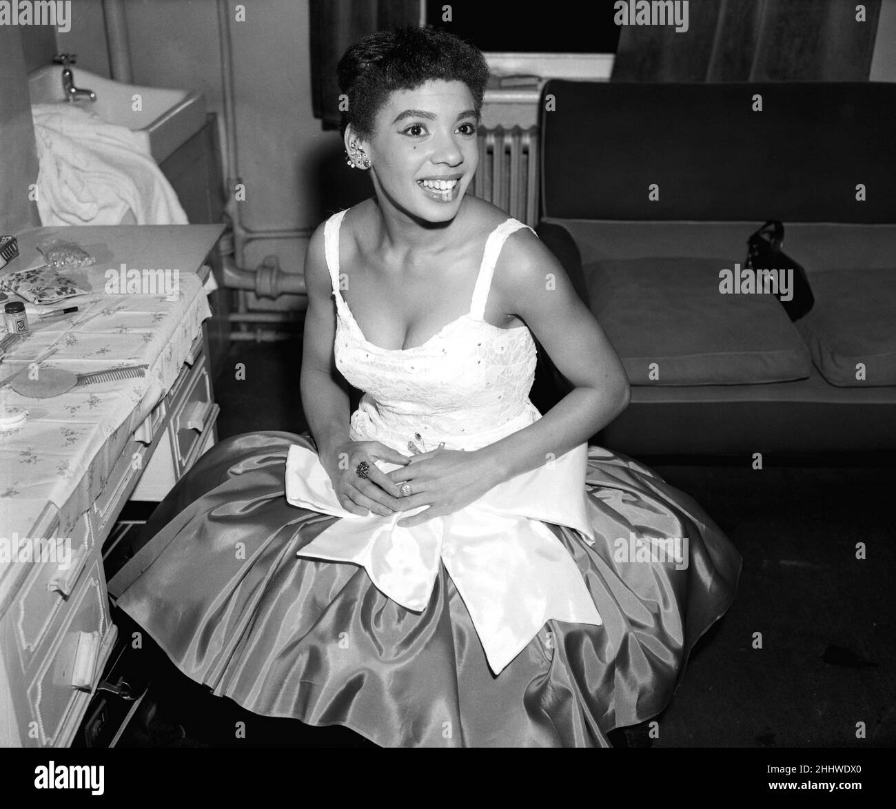 Singer Shirley Bassey. 26th August 1955. Stock Photo