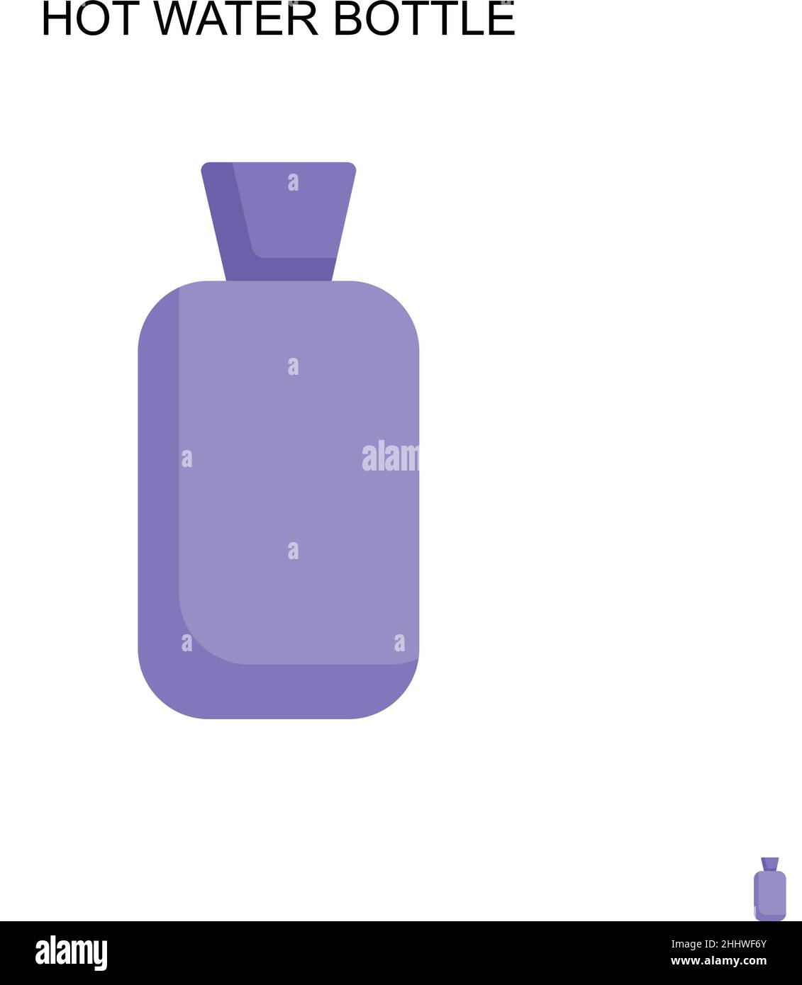 Hot water bottle Simple vector icon. Illustration symbol design