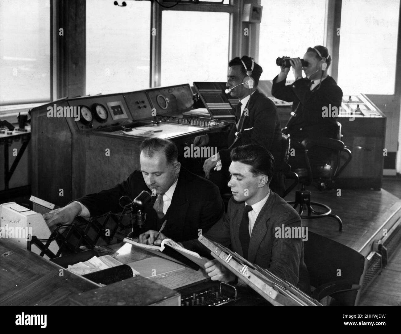Elmdon Airport Control Tower. Circa 1950. Stock Photo