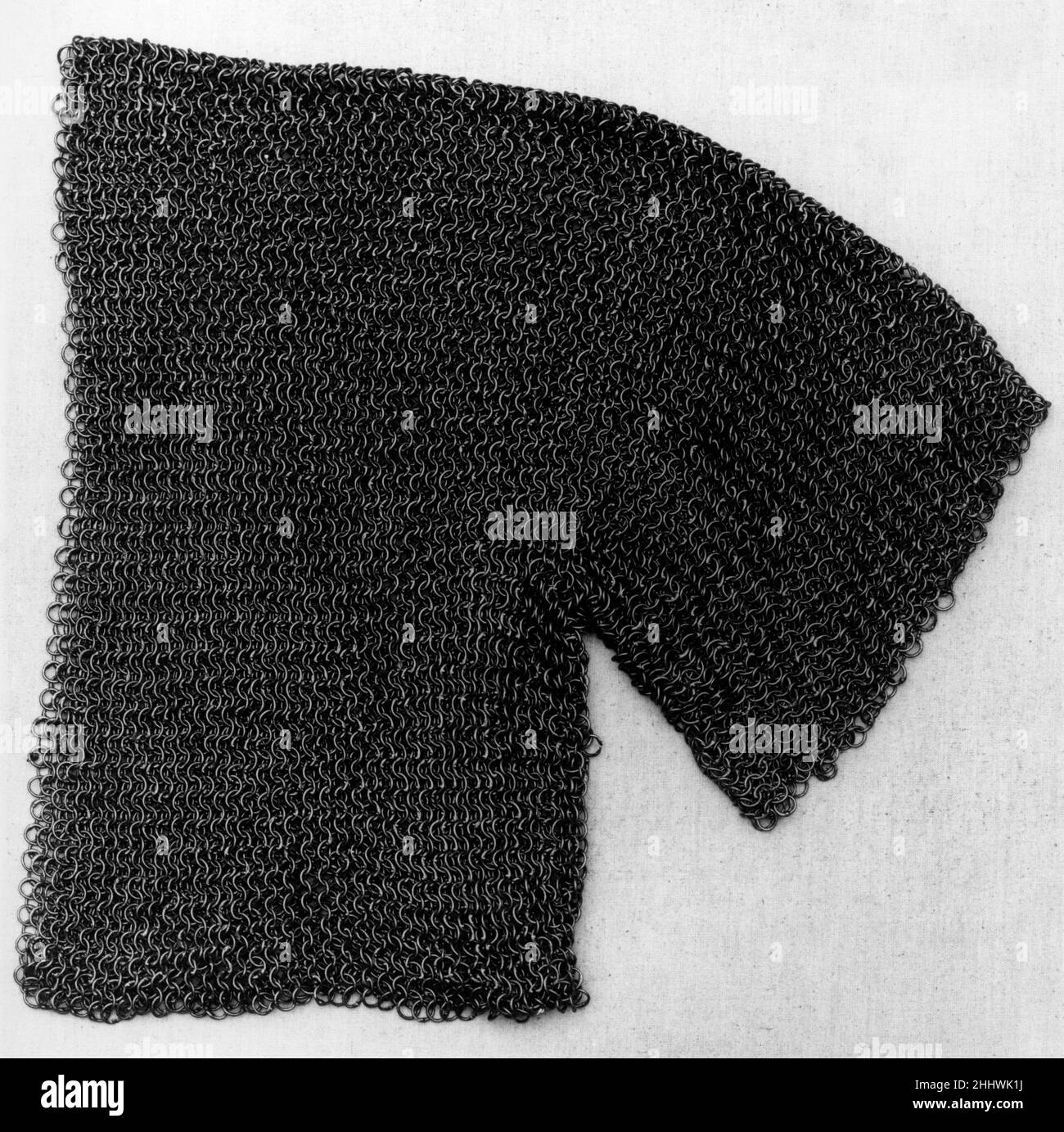 Sleeve of Mail 16th century German From about the third century B.C. through the early fourteenth century A.D., mail, also called chain mail, was the predominant and most effective type of body armor known in Europe. From about the mid-fifteenth century onward, mail was used in conjunction with full plate armor to fill the gaps between plates. Separate mail sleeves were made to be worn with a cuirass (breastplate and backplate); shaped panels of mail called gussets, covered the armpits or the crooks of the elbows and were attached to arming jackets, garments specially tailored to be worn under Stock Photo