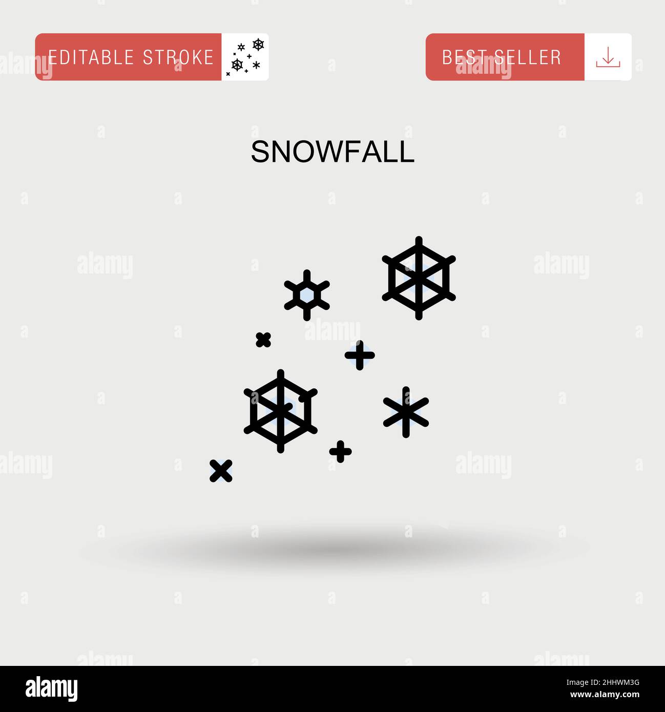 Snowfall Simple vector icon. Stock Vector