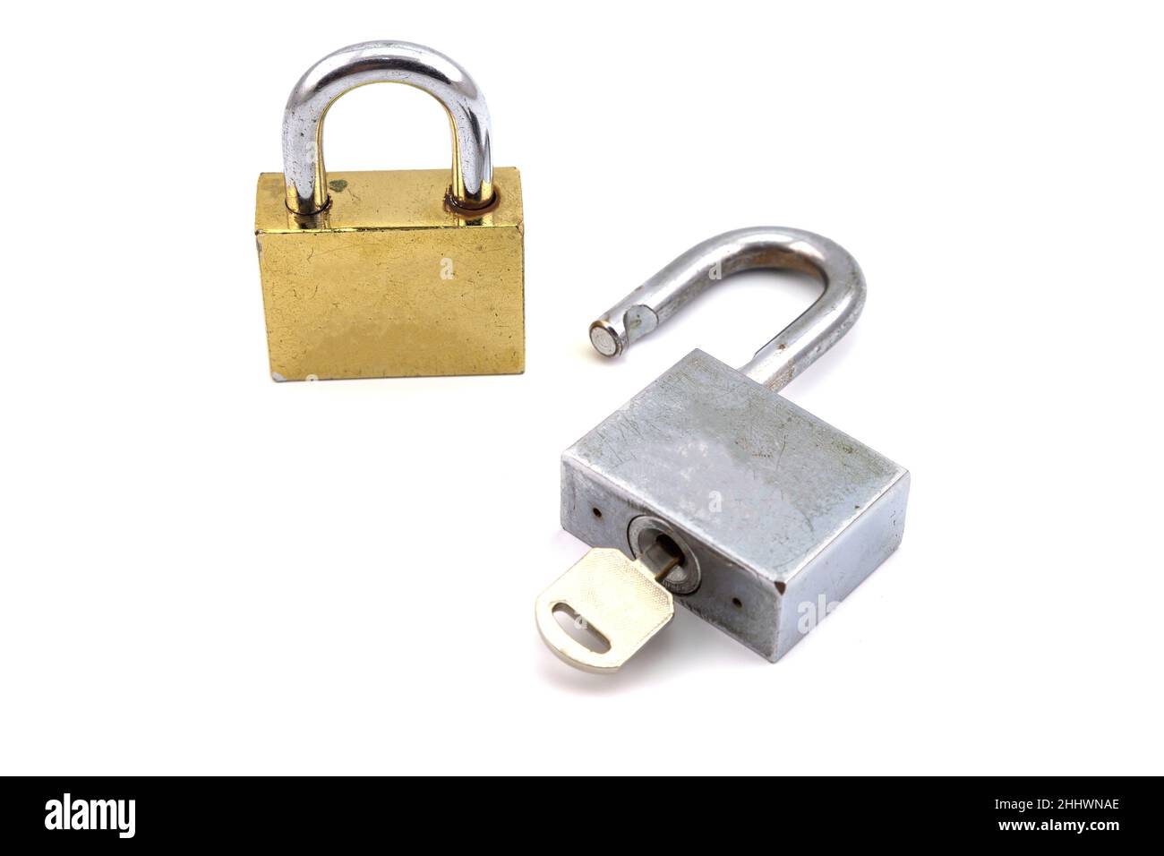 Old Padlock isolated on white background Stock Photo - Alamy