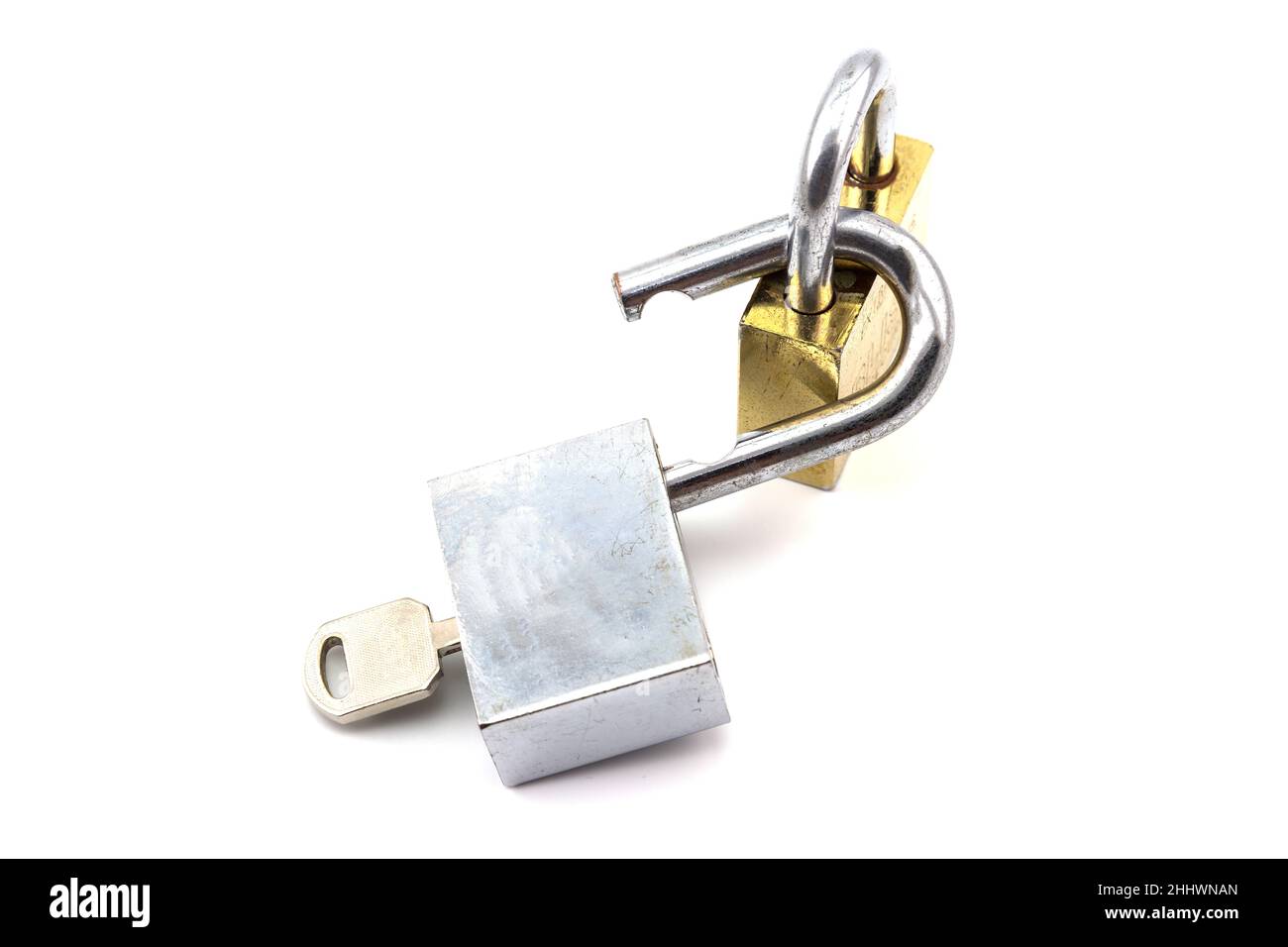 Old Padlock isolated on white background Stock Photo - Alamy