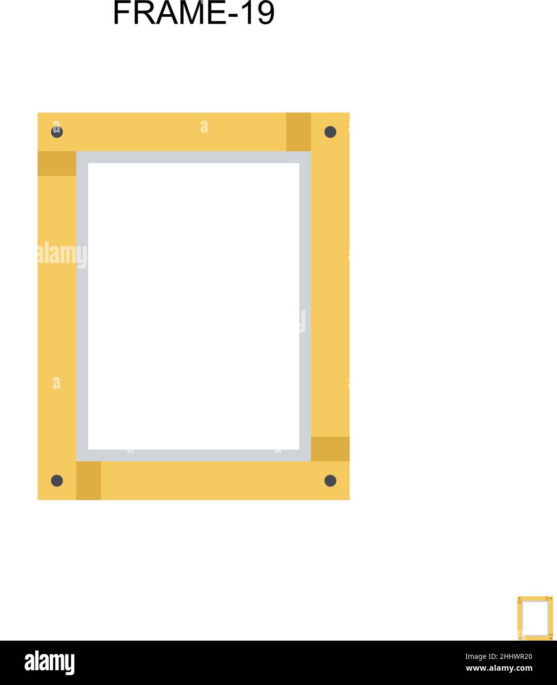Frame-19 Simple vector icon. Illustration symbol design template for web mobile UI element. Stock Vector