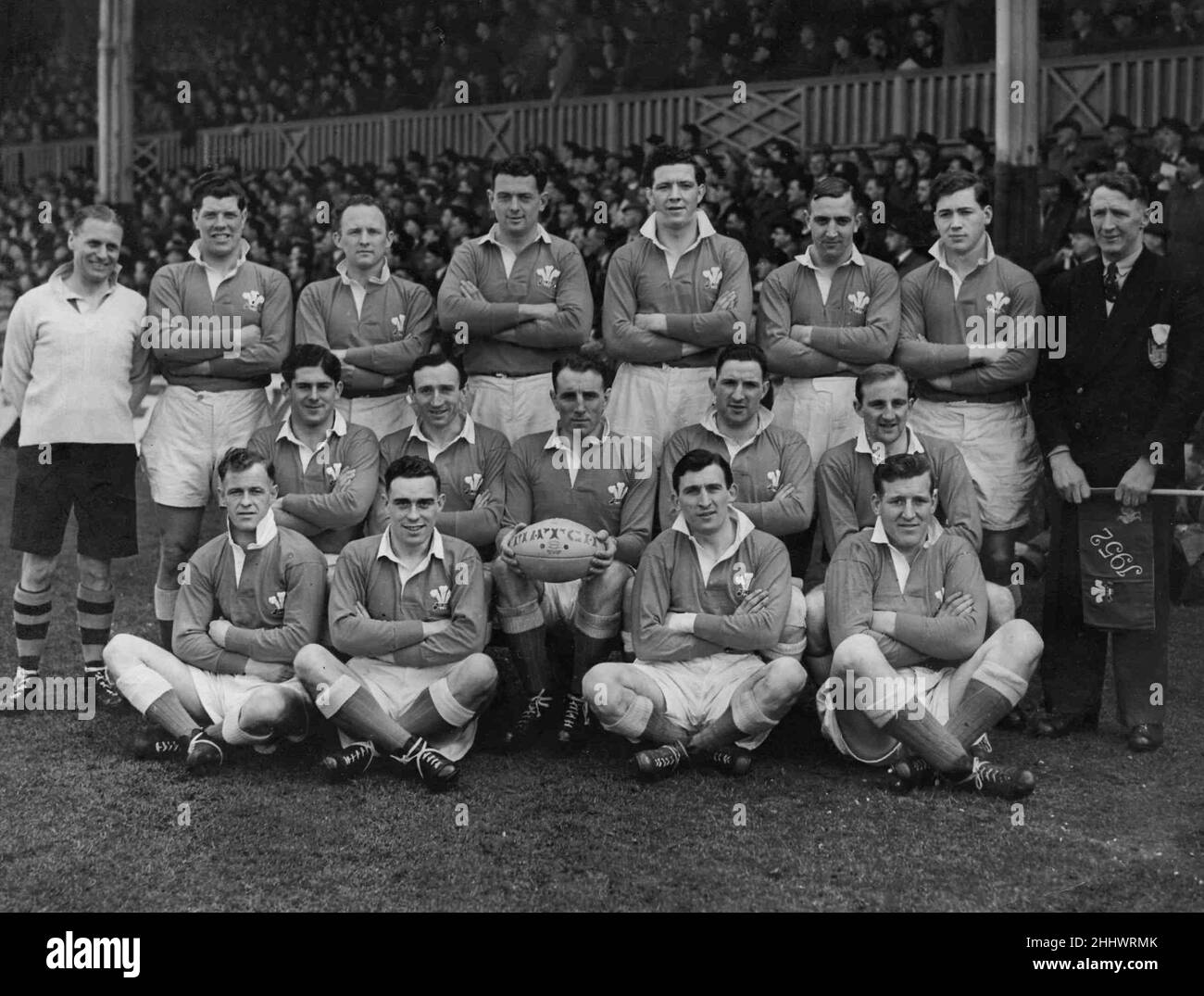 The Wales Rugby Union Grand Slam team, 1952 - 1953. Stock Photo