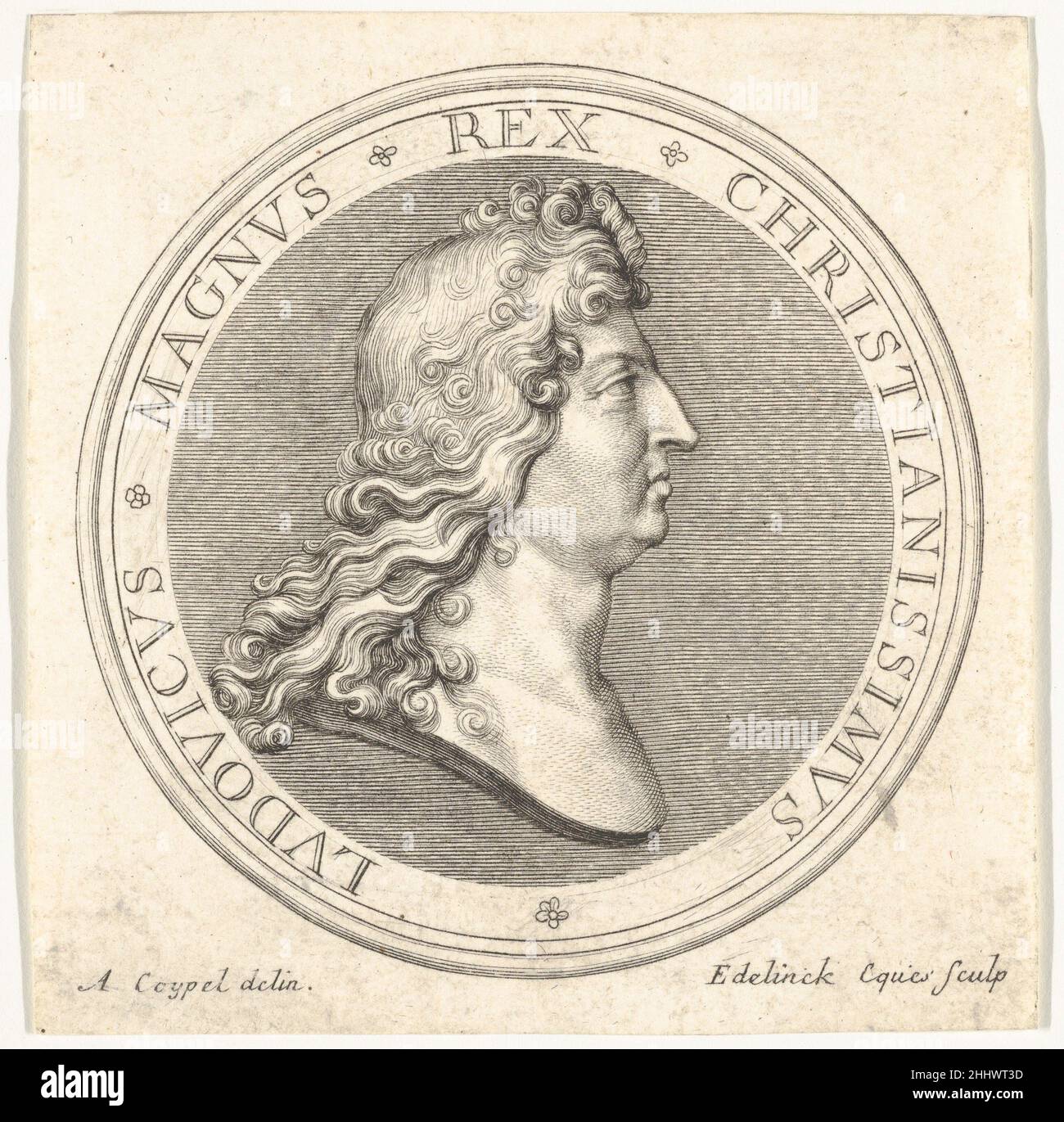 Medal 17th–18th century Gérard Edelinck Dutch. Medal 399386 Stock Photo ...