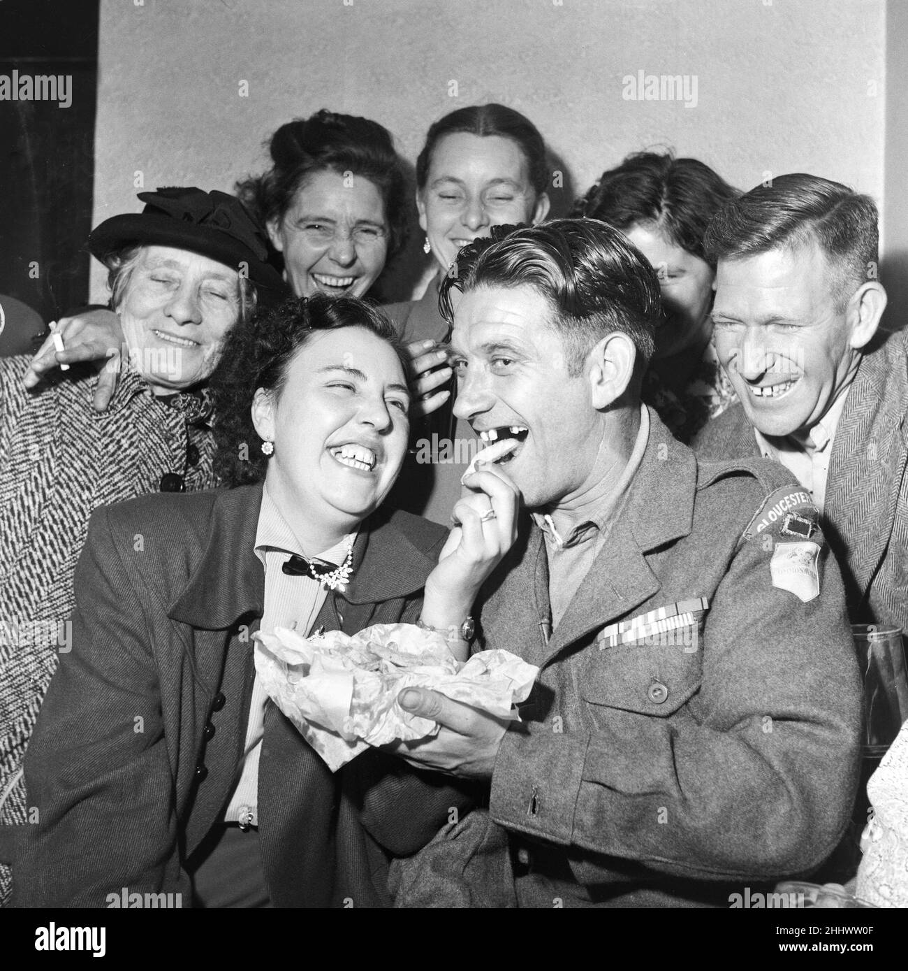 British Prisoners of war released from Korea, pictured on their return ...
