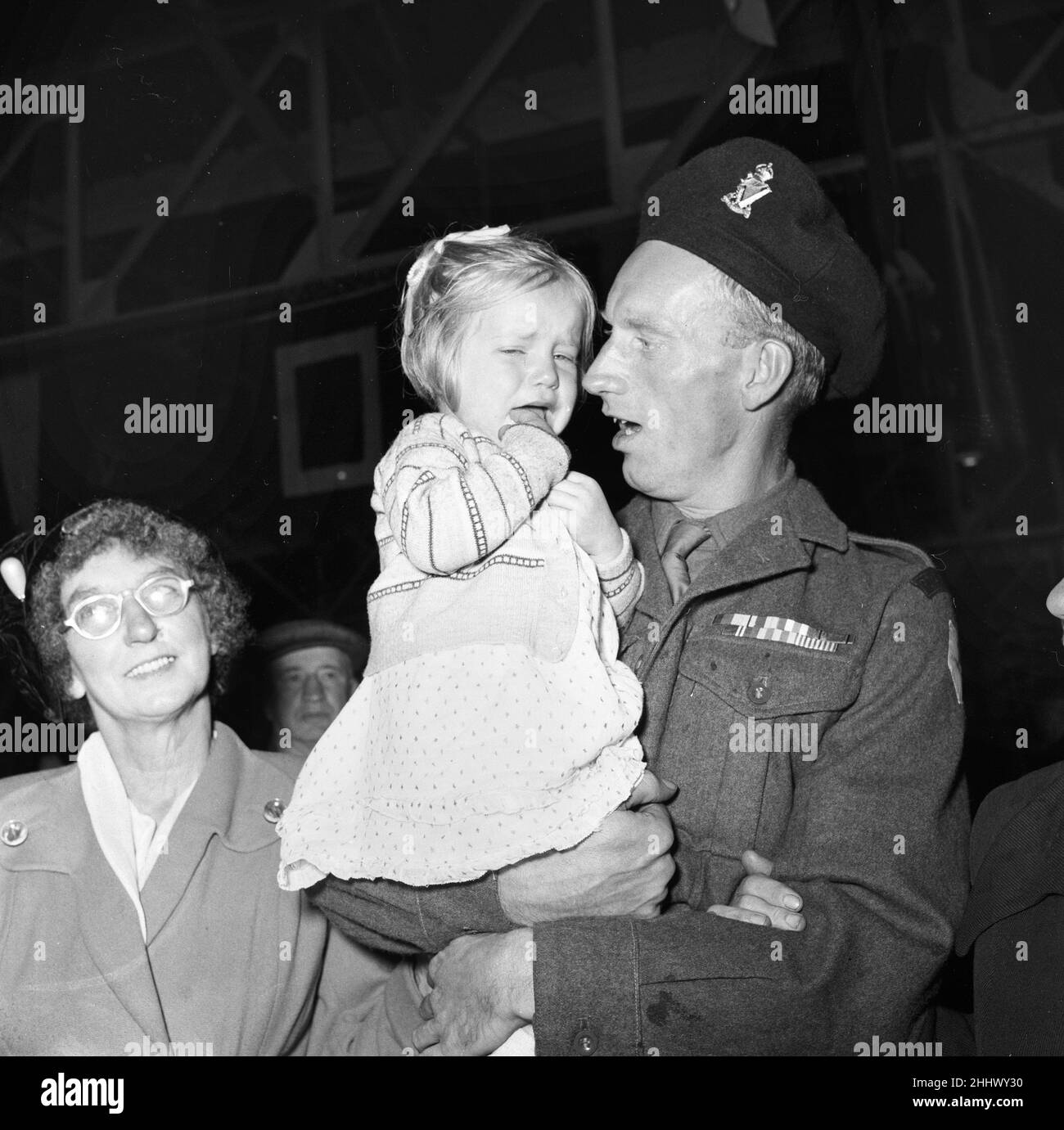British Prisoners of war released from Korea, pictured on their return ...