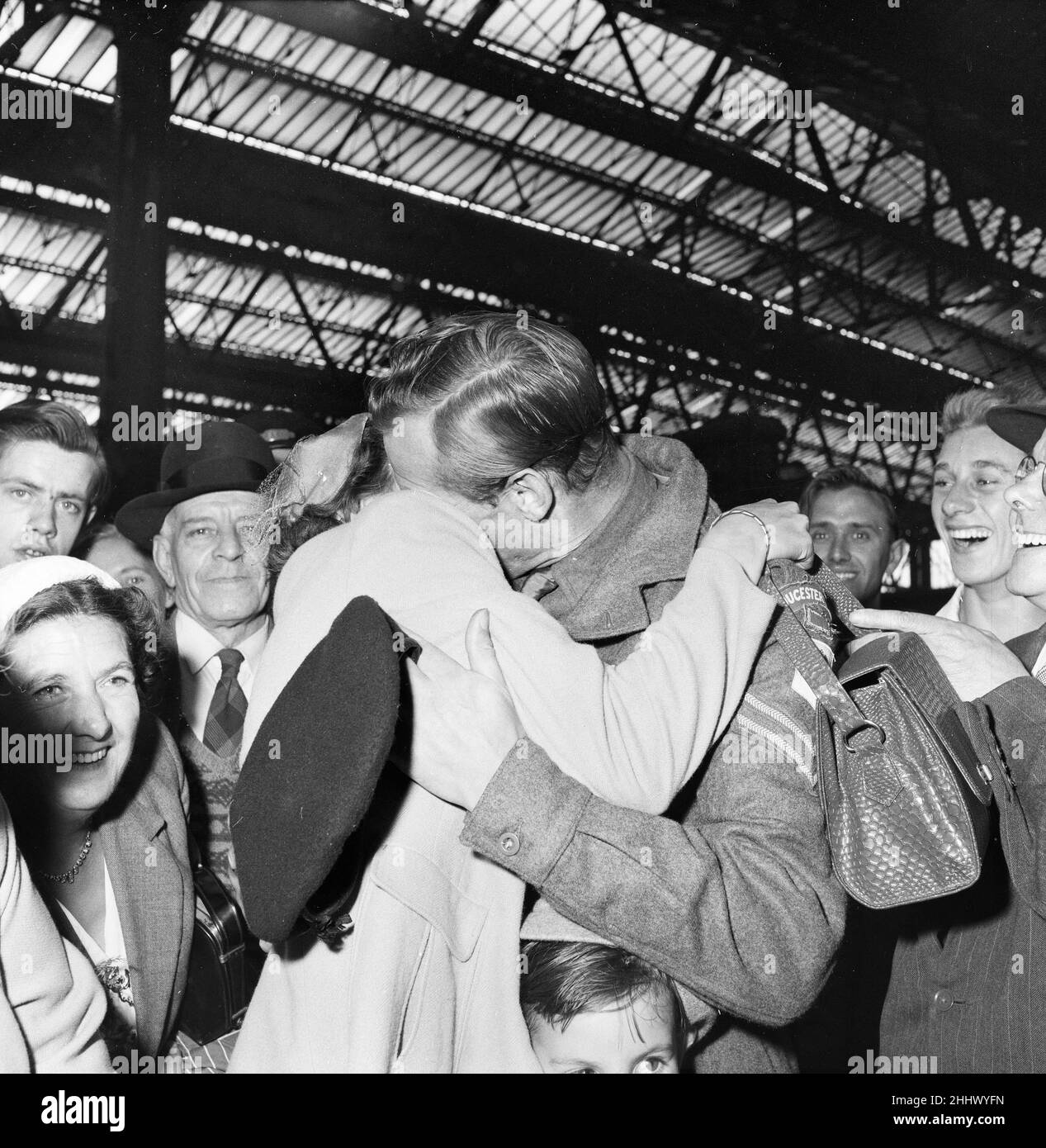 British Prisoners of war released from Korea, pictured on their return ...