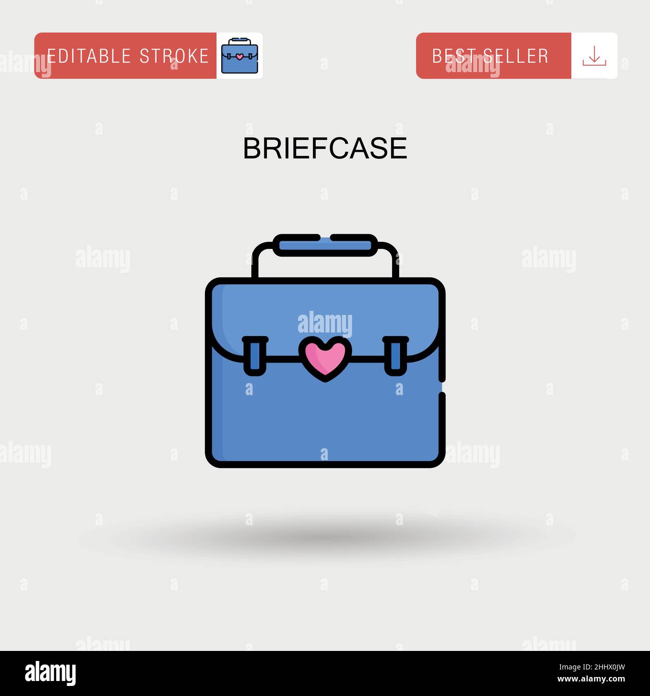 Briefcase Simple vector icon Stock Vector Image & Art Alamy