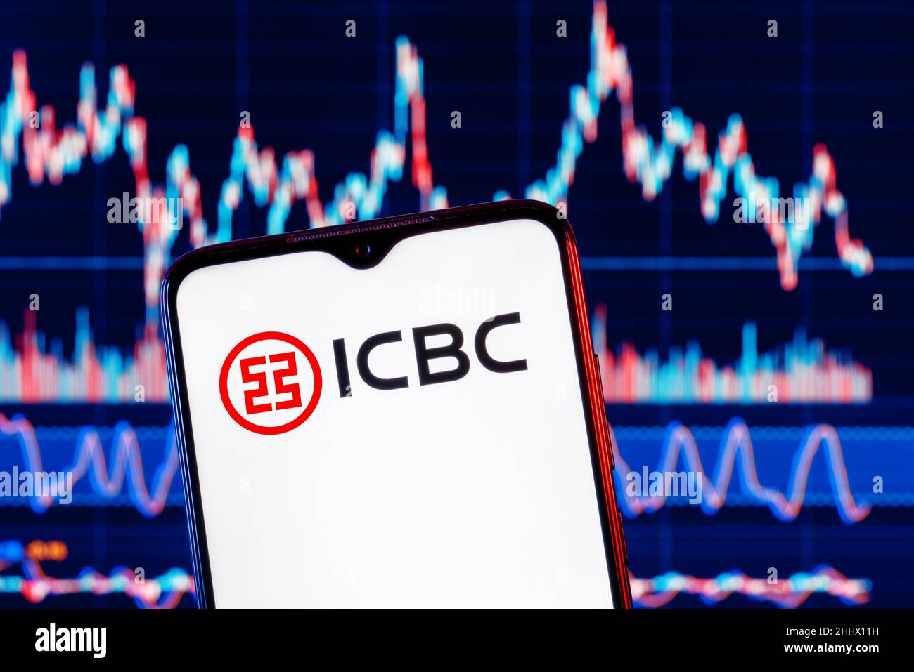 Smartphone With Industrial And Commercial Bank Of China Logo. Icbc 