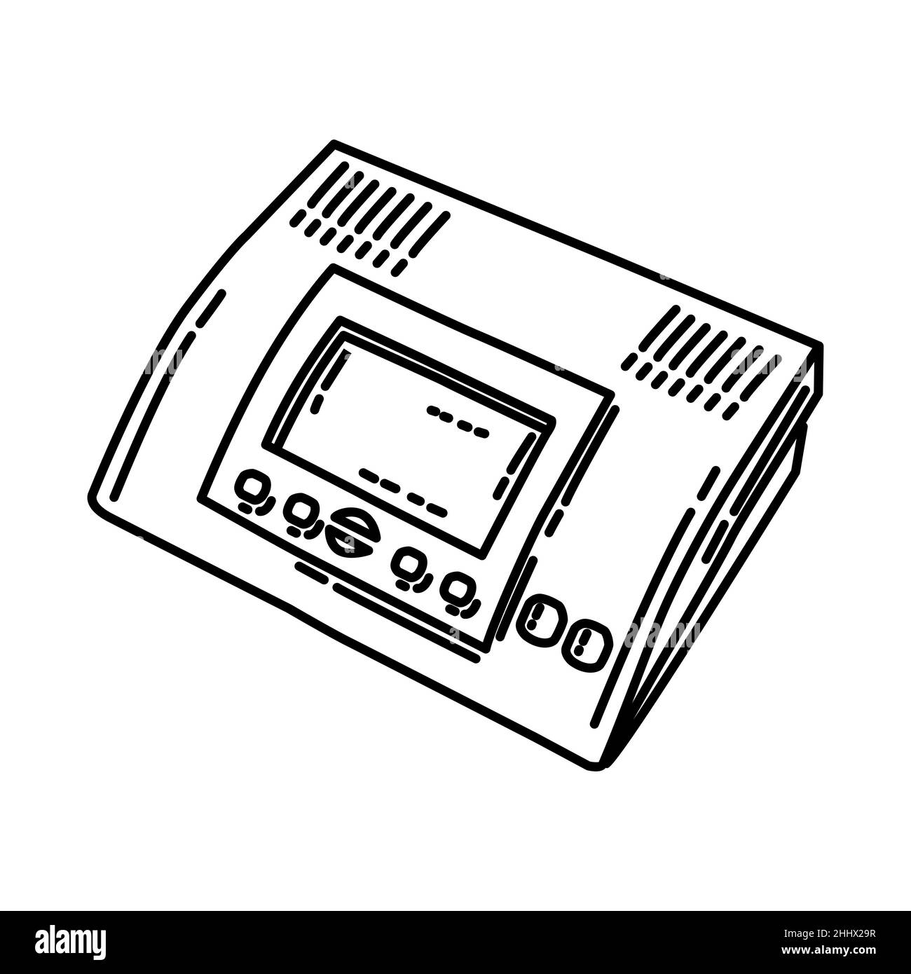 Answering Machine Digital Part of Electronic for Home Device Hand Drawn ...