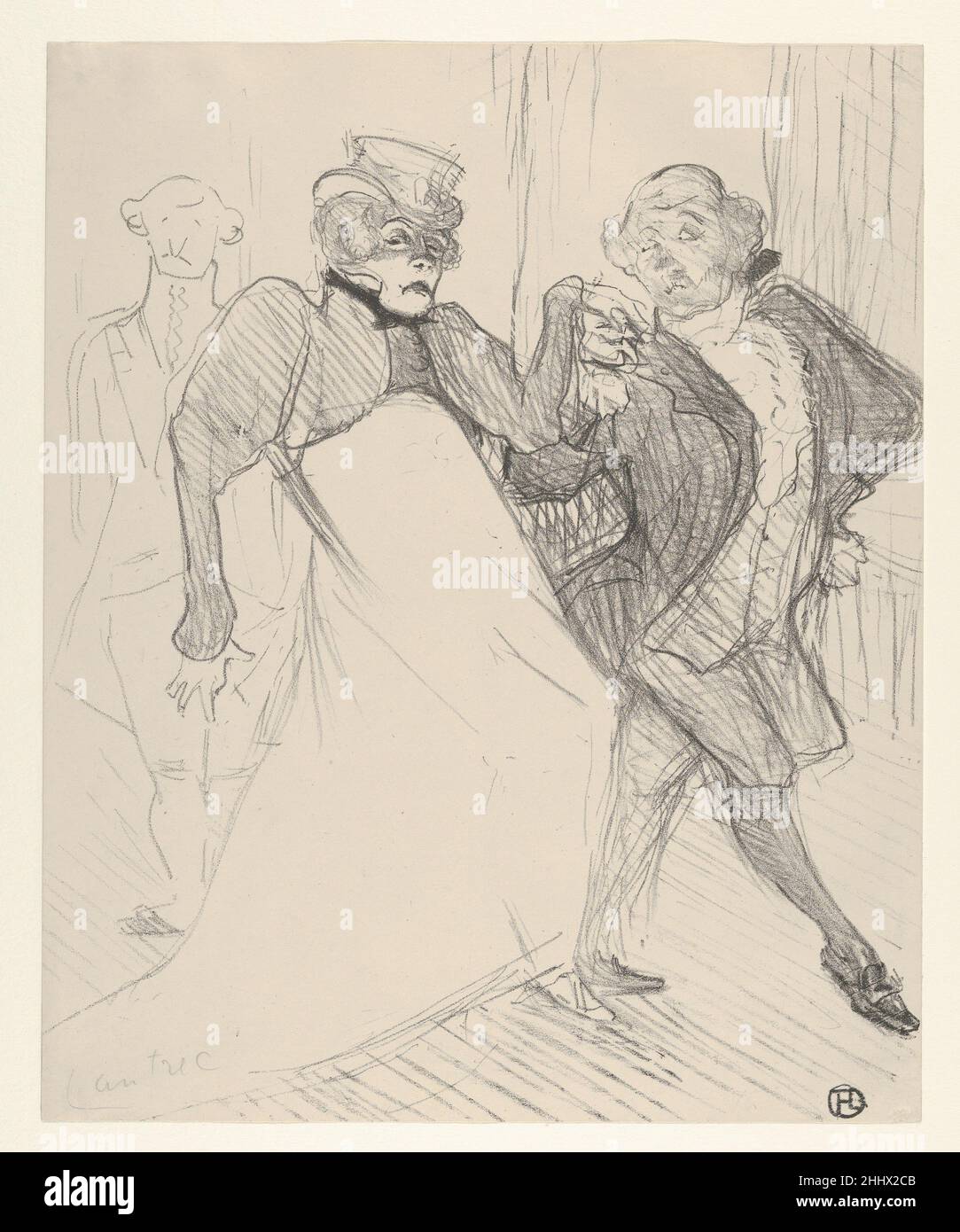 Réjane and Galipaux, in Madame Sans-Géne 1893 Henri de Toulouse-Lautrec French. Réjane and Galipaux, in Madame Sans-Géne  334190 Stock Photo