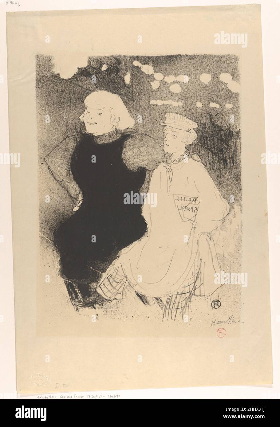 At the Moulin Rouge: The Franco-Russian Alliance 1893 Henri de Toulouse-Lautrec French This lithograph was reproduced by L'Escarmouche in its January 7, 1894 issue.. At the Moulin Rouge: The Franco-Russian Alliance  334396 Stock Photo