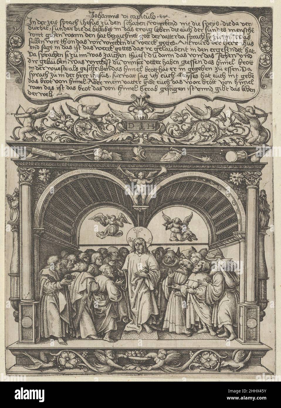 Christ Sermonizing on the Bread from Heaven ca. 1520 Daniel Hopfer ...