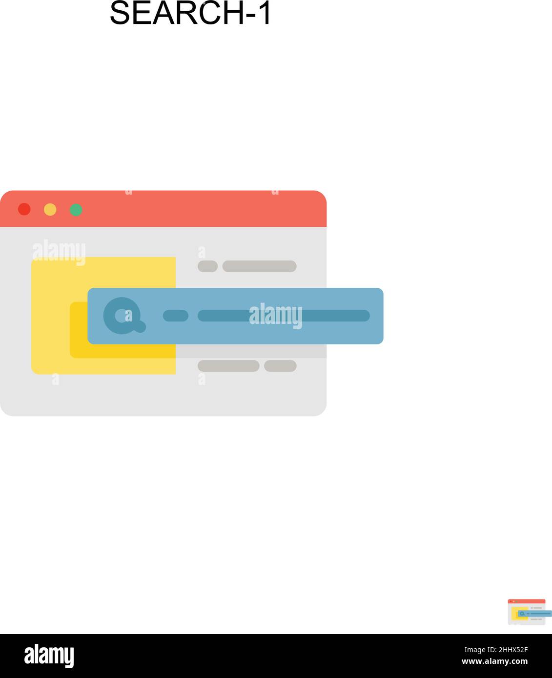 Search-1 Simple vector icon. Illustration symbol design template for ...