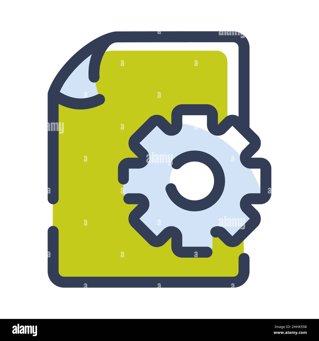 setting document file paper page configuration single isolated icon ...