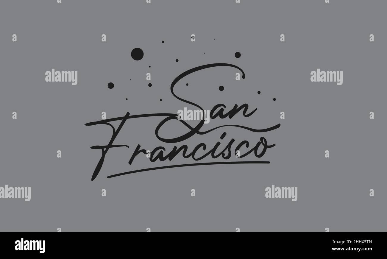 san francisco athletic california urban t-shirt monogram text vector template Stock Vector