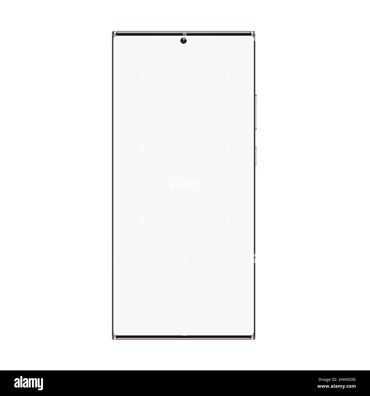 New generation smartphone realistic mockup front view with blank screen Stock Vector