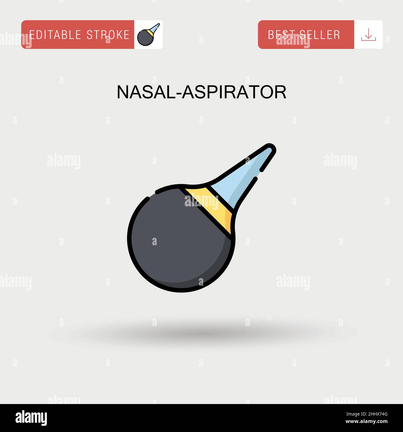 Nasal-aspirator Simple vector icon. Stock Vector