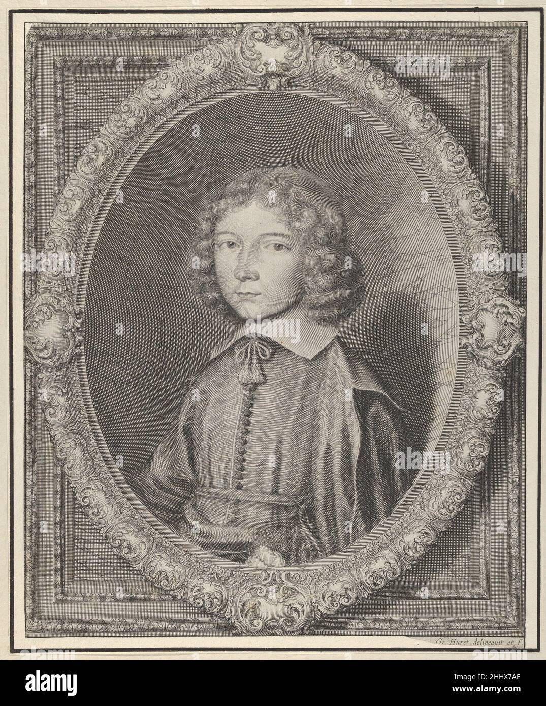 Amador Jean Baptiste de Vignerod, abbé de Richelieu 17th century Grégoire Huret French. Amador Jean Baptiste de Vignerod, abbé de Richelieu  645413 Stock Photo