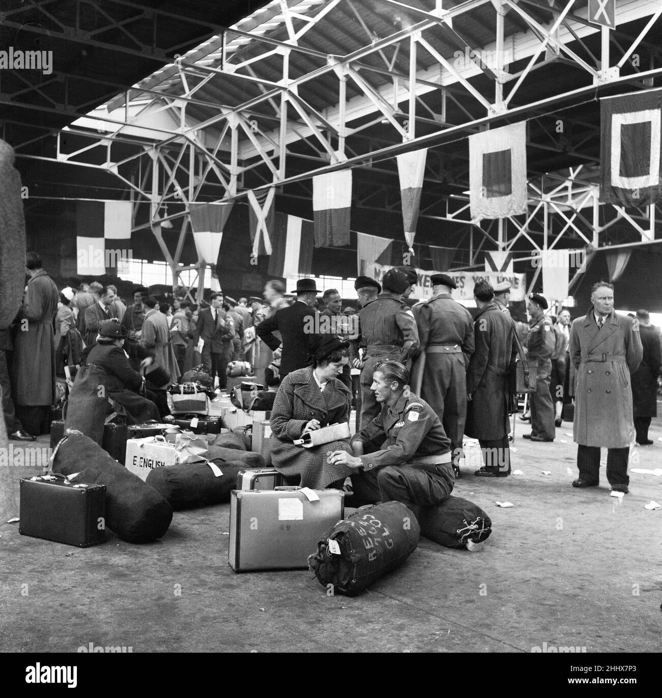 British Prisoners of war released from Korea, pictured on their return ...