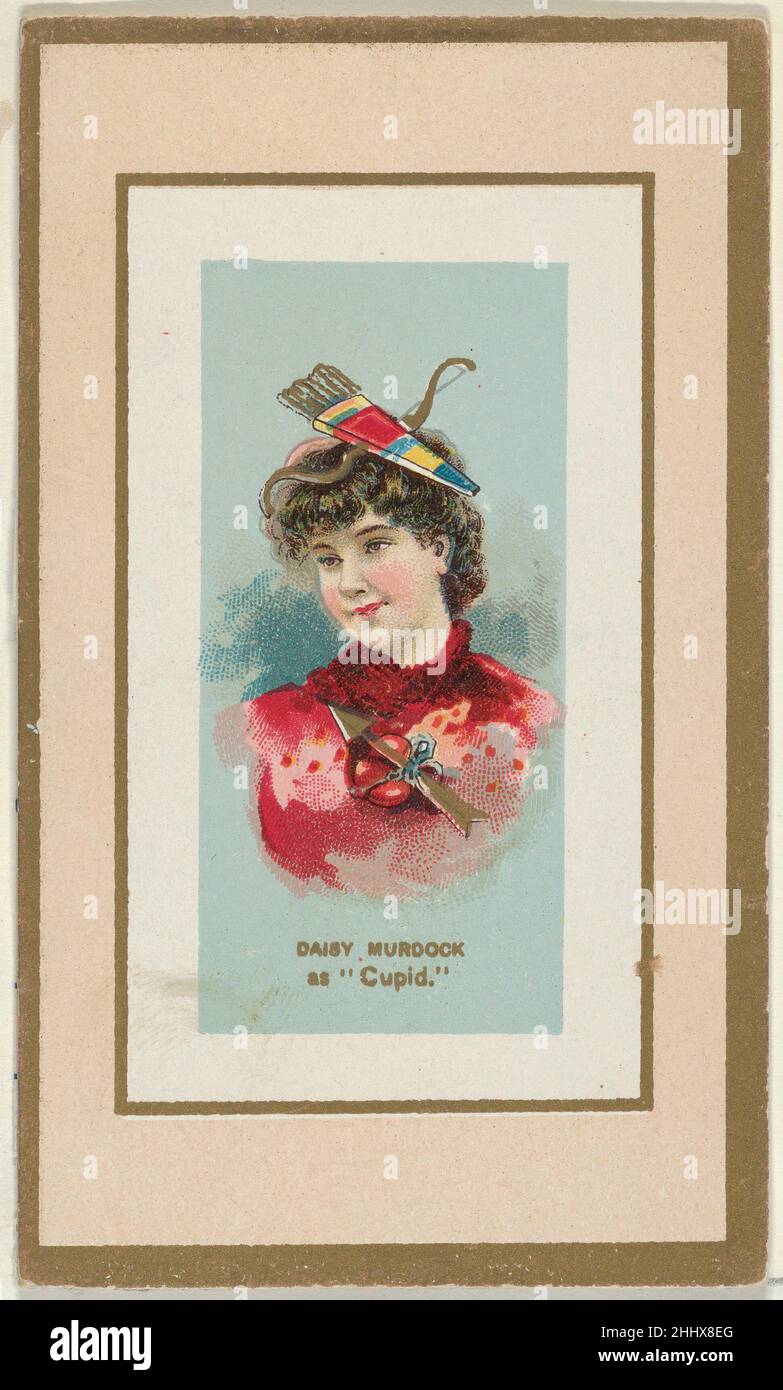 Daisy Murdoch as "Cupid" from the Fancy Dress Ball Costumes series (N107)  to promote Honest Long Cut Tobacco manufactured by W. Duke Sons & Co. 1889  Issued by W. Duke, Sons &