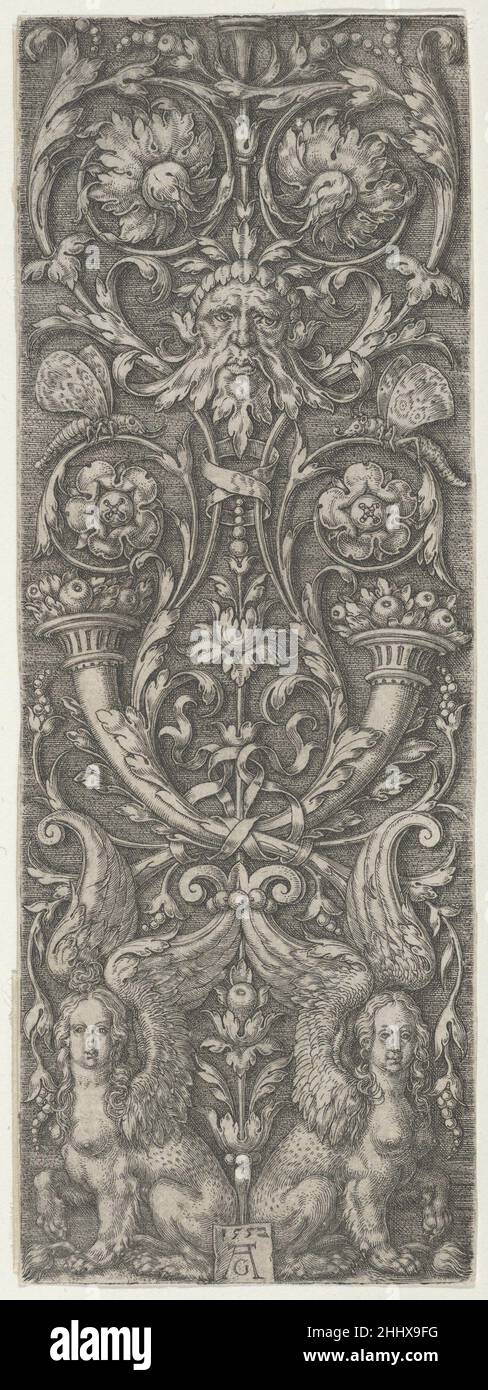 Vertical Panel with Candelabrum Grotesques Containing Cornucopias and ...