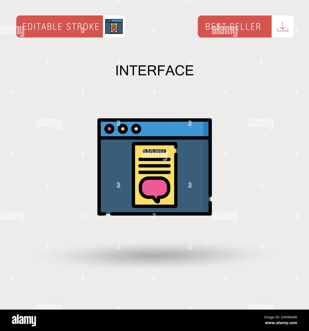 Interface Simple vector icon Stock Vector Image & Art - Alamy