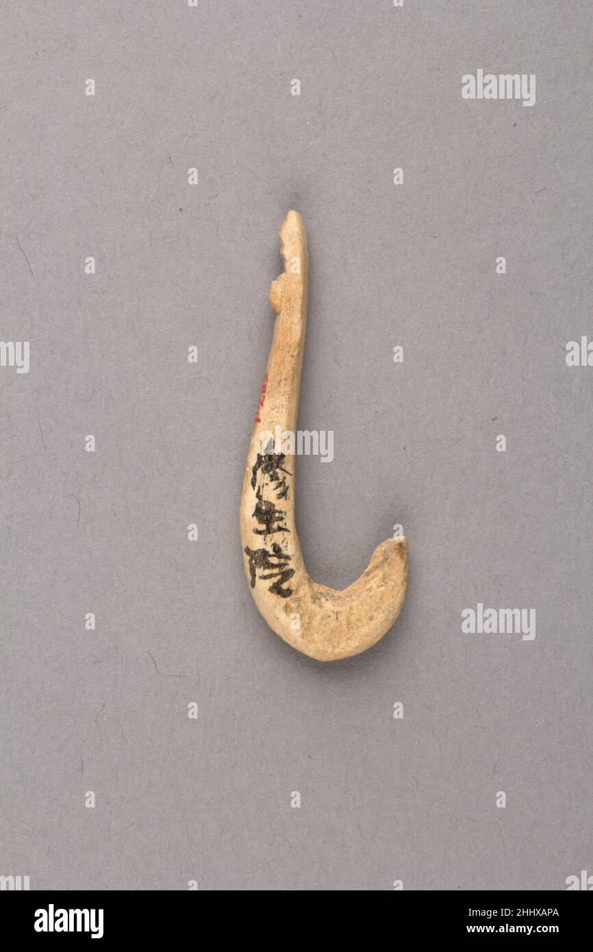 Fish hook Japan The Jmon period is the earliest period in Japanese  history, lasting from roughly 14,000 to 300 BCE. The Jmon people were  primarily hunter-gatherers, hunting land animals and gathering vegetables