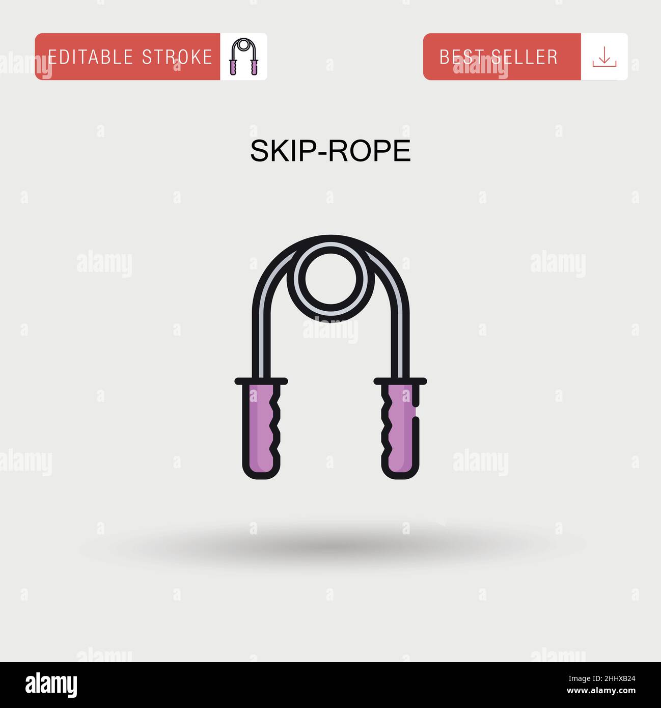 Skip-rope Simple vector icon. Stock Vector