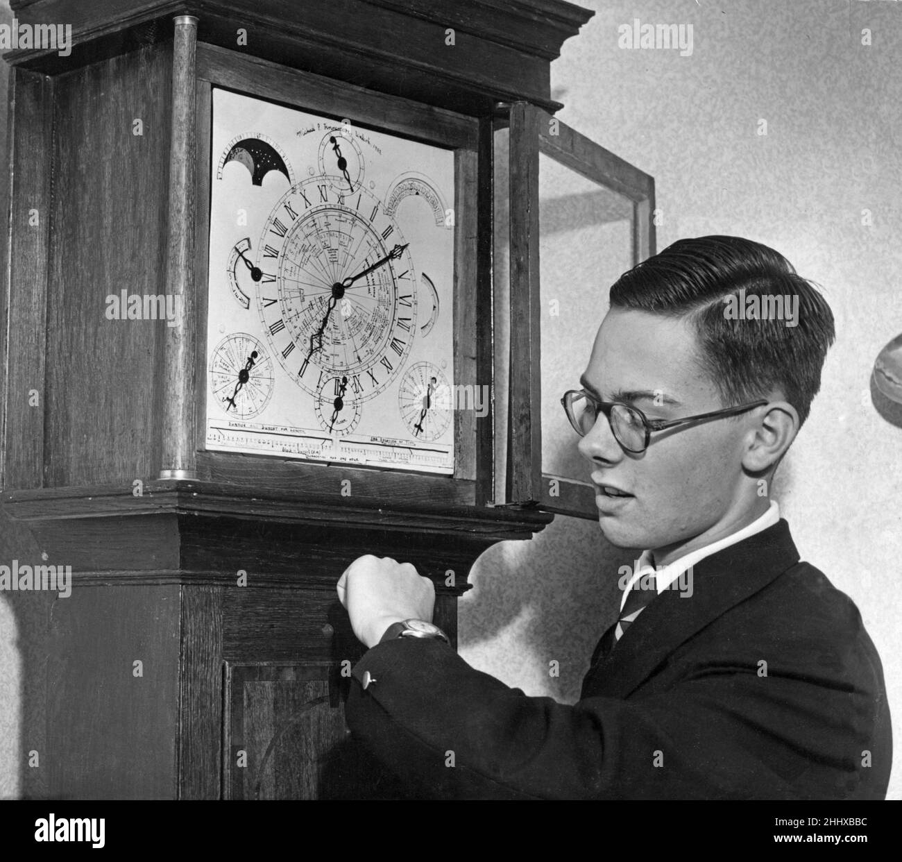 Father time gives Black and White Stock Photos & Images - Alamy