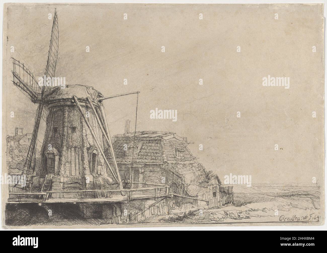 The Windmill 1641 Rembrandt (Rembrandt van Rijn) Dutch. The Windmill ...