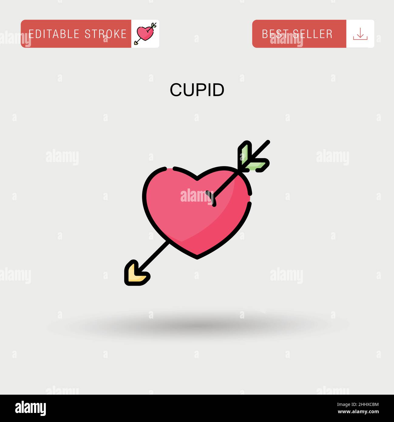 Cupid Simple vector icon. Stock Vector