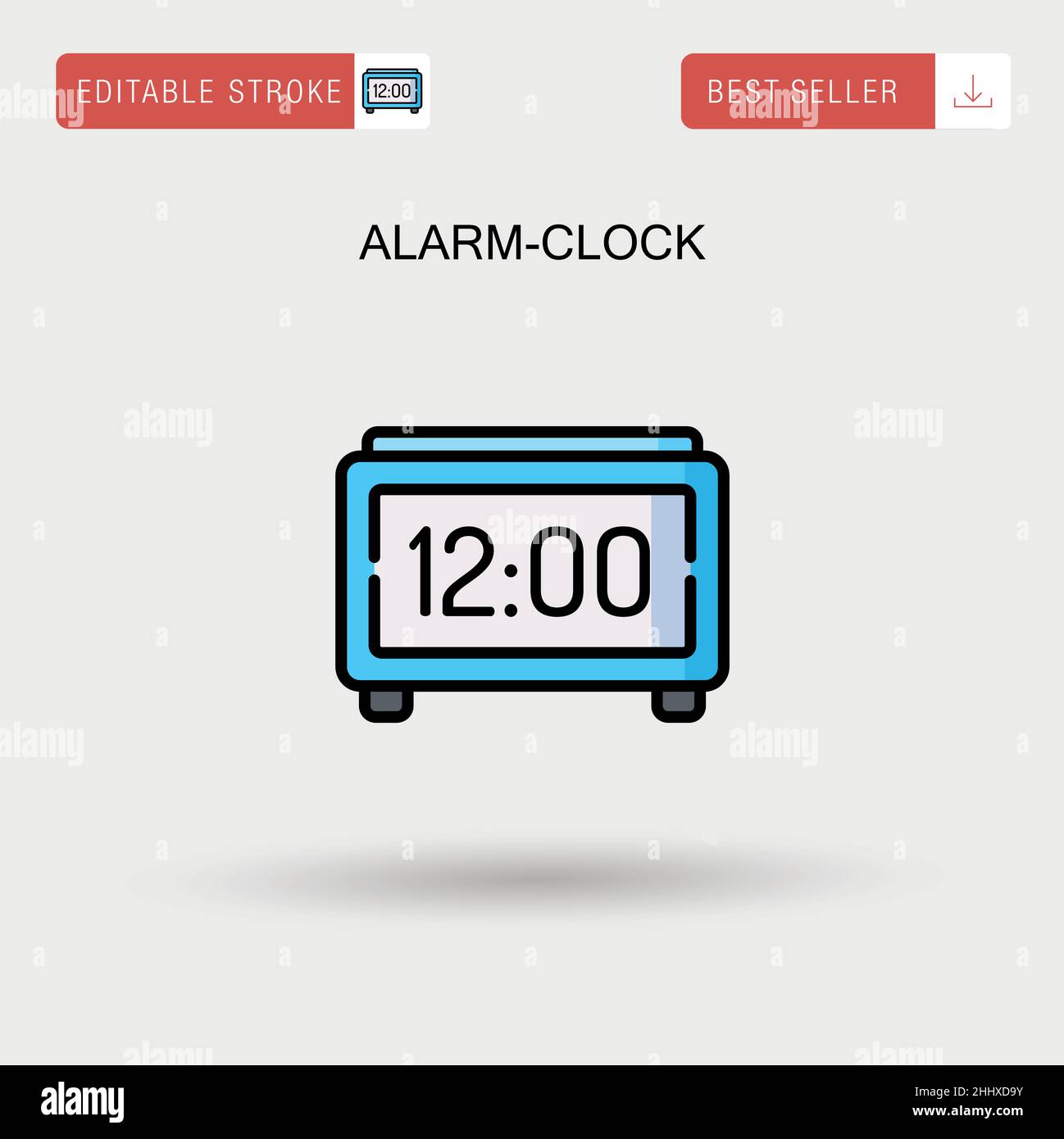 Alarm-clock Simple vector icon Stock Vector Image & Art - Alamy