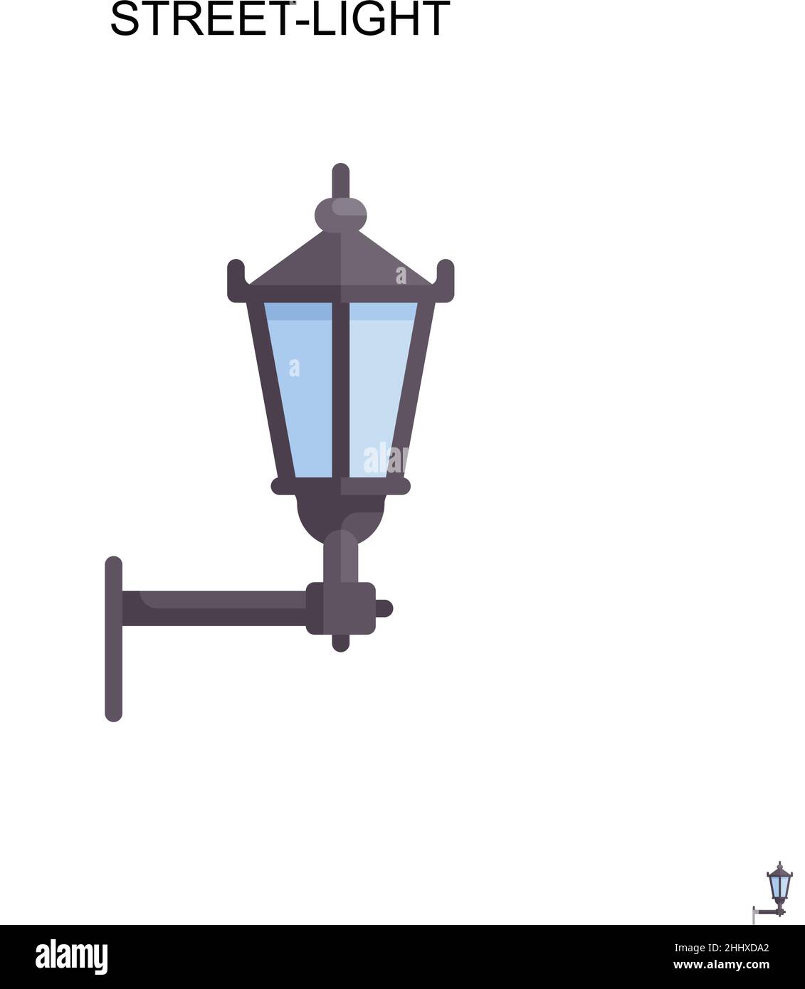 Street-light Simple vector icon. Illustration symbol design template for web mobile UI element. Stock Vector