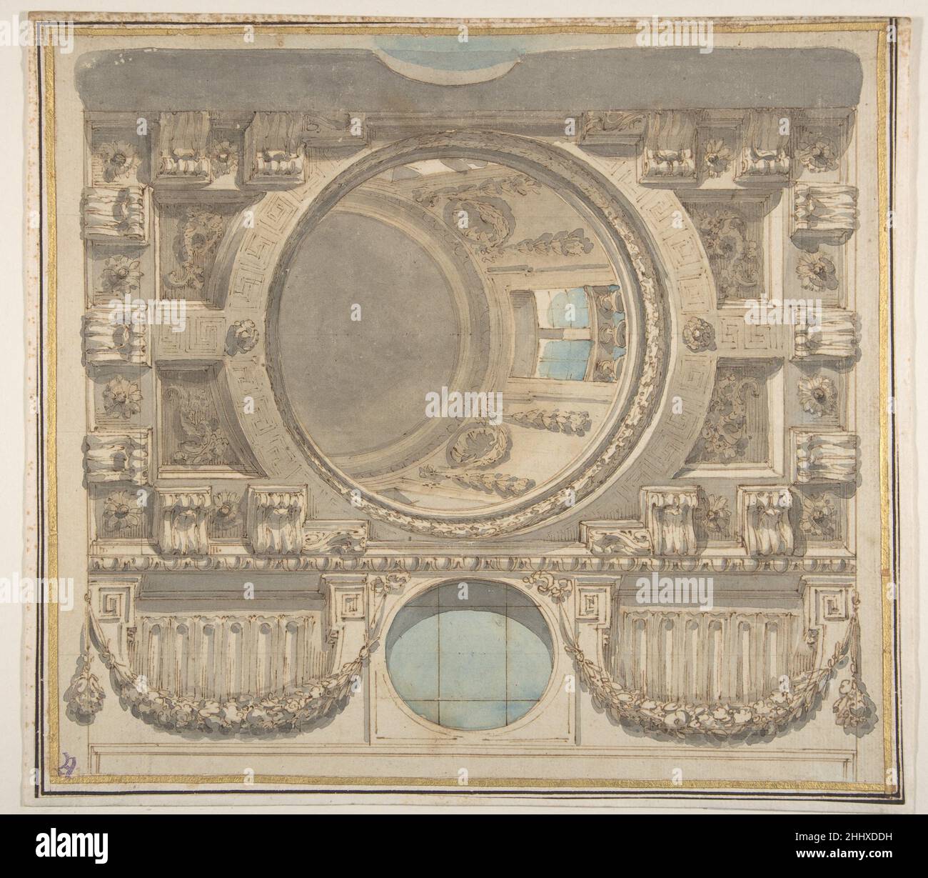 Architectural Design for a Ceiling with a Dome 17351817 Flaminio