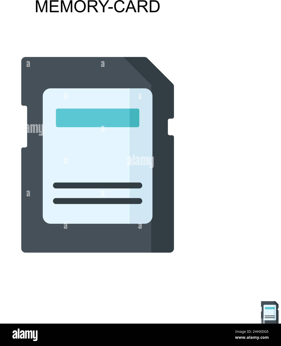 Memory-card Simple vector icon. Illustration symbol design template for web mobile UI element. Stock Vector
