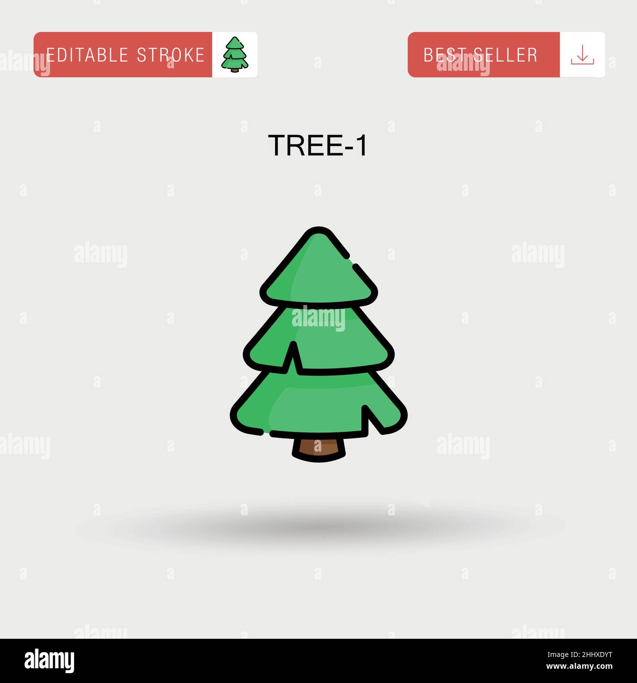 Tree with one leaf Stock Vector Images - Alamy