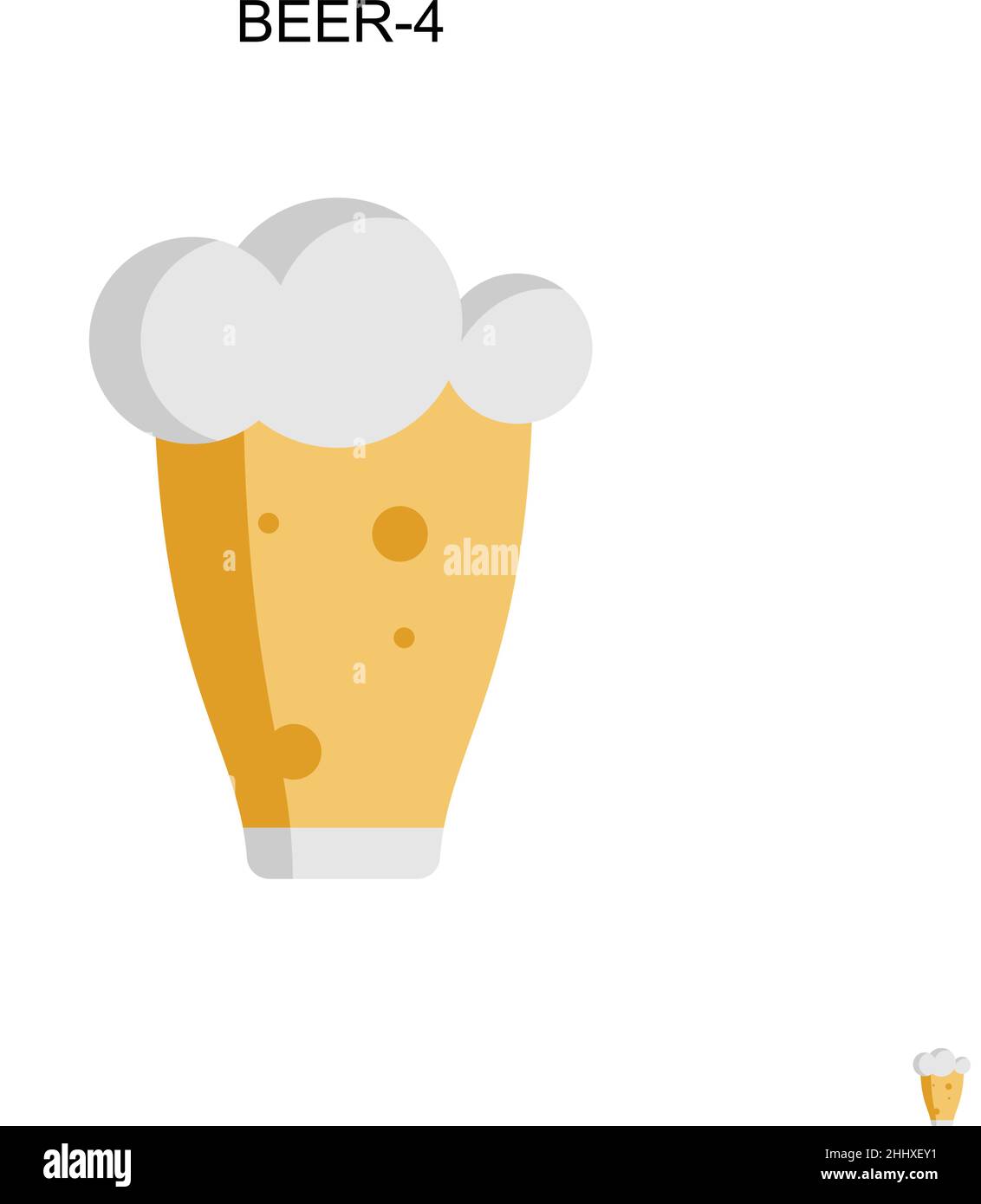 Beer-4 Simple vector icon. Illustration symbol design template for web ...
