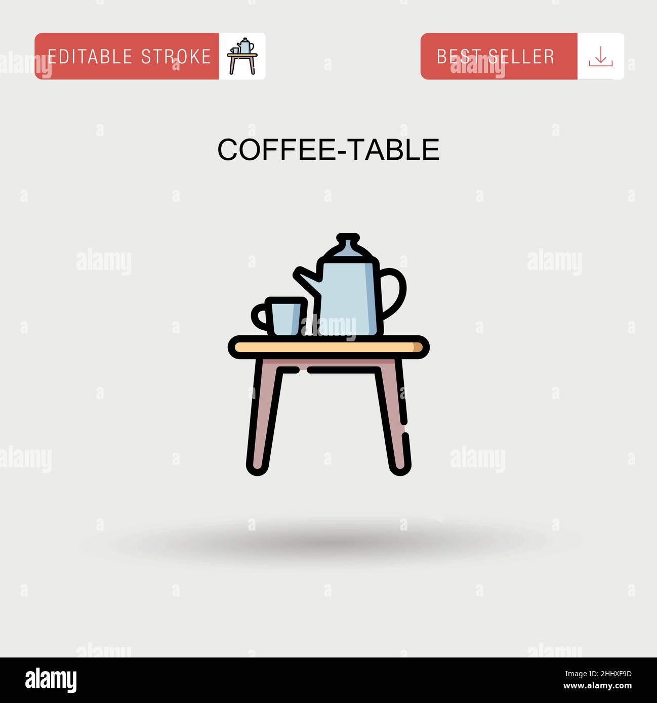 Round simple wooden coffee Stock Vector Images - Alamy